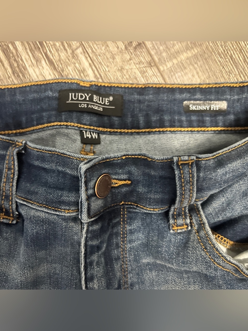 Judy Blue Skinny Fit Jeans Distressed Denim Women's Size 14W Plus - Picture 4 of 7